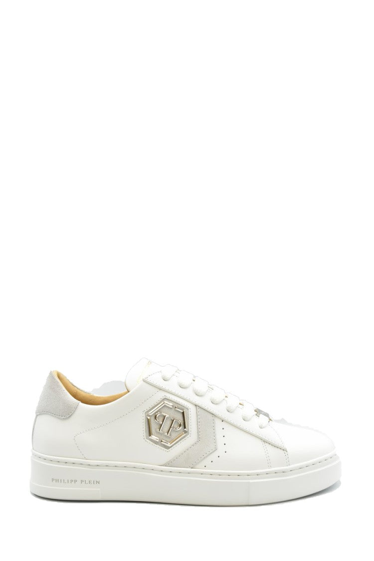 Philipp Plein Arrow Force Calfskin Leather Sneakers