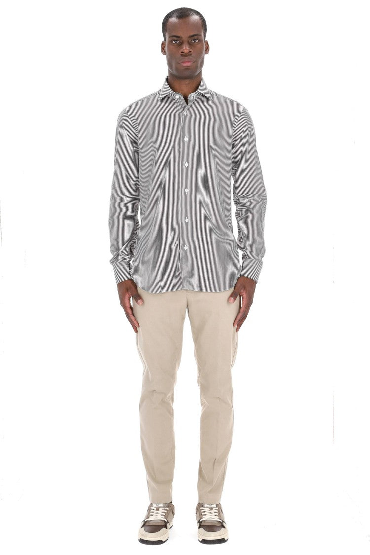 Barba Culto Line Cotton Striped Shirt