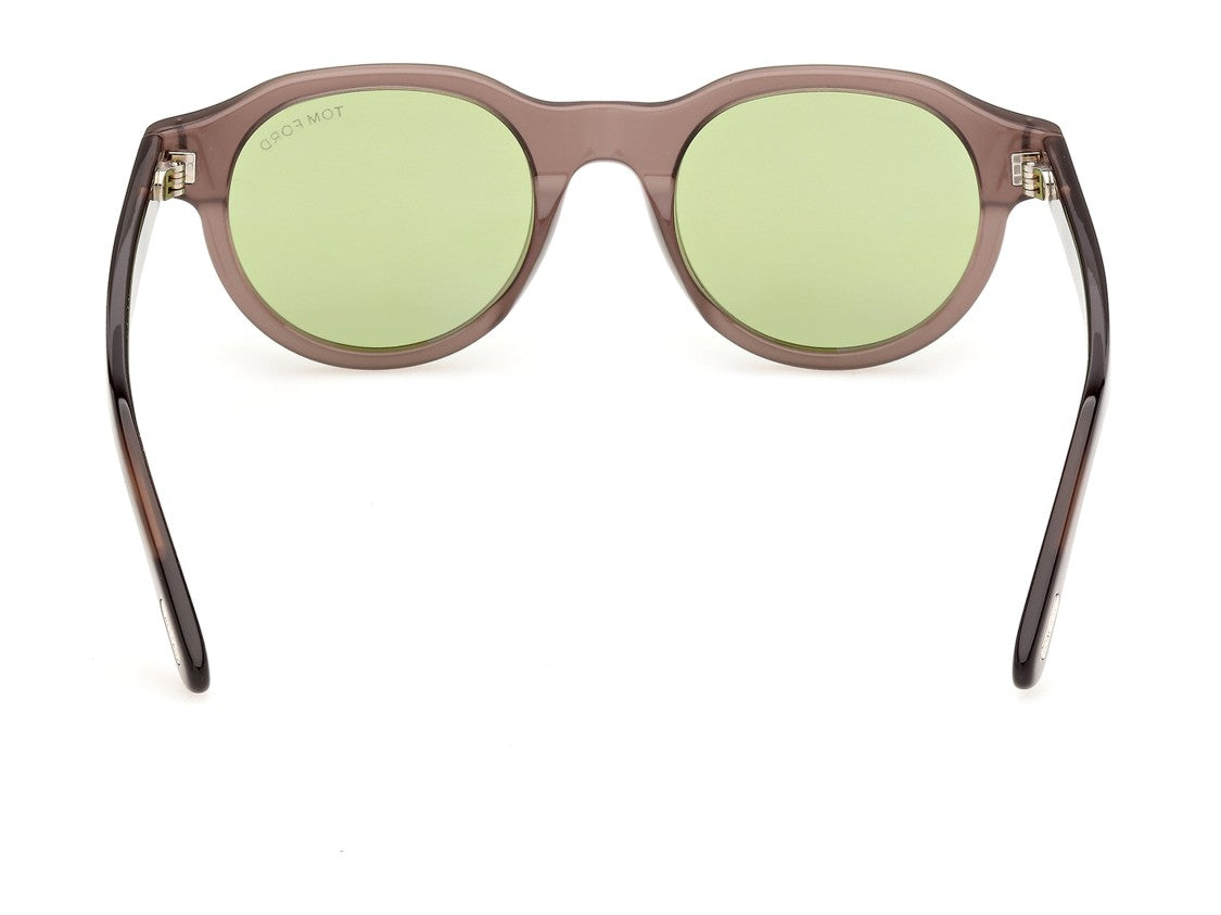 Tom Ford Gold Ft1404 Round Acetate Sunglasses