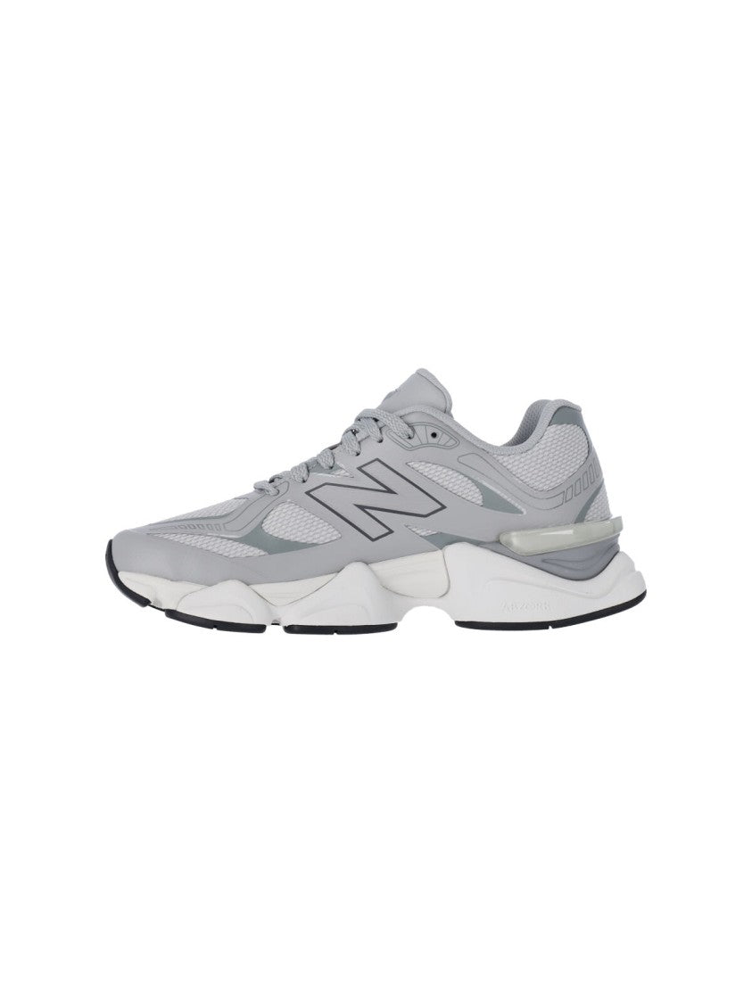 New Balance Layered Grey Sneakers With Cushioned Sole