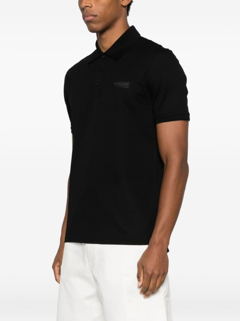Givenchy Black Silk-Nylon Polo Shirt