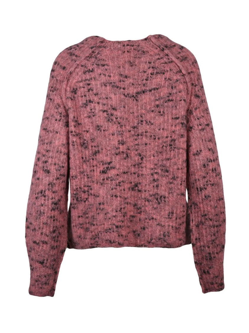 Floor Textured Knit Mohair-Wool Blend Sweater With Relaxed Fit