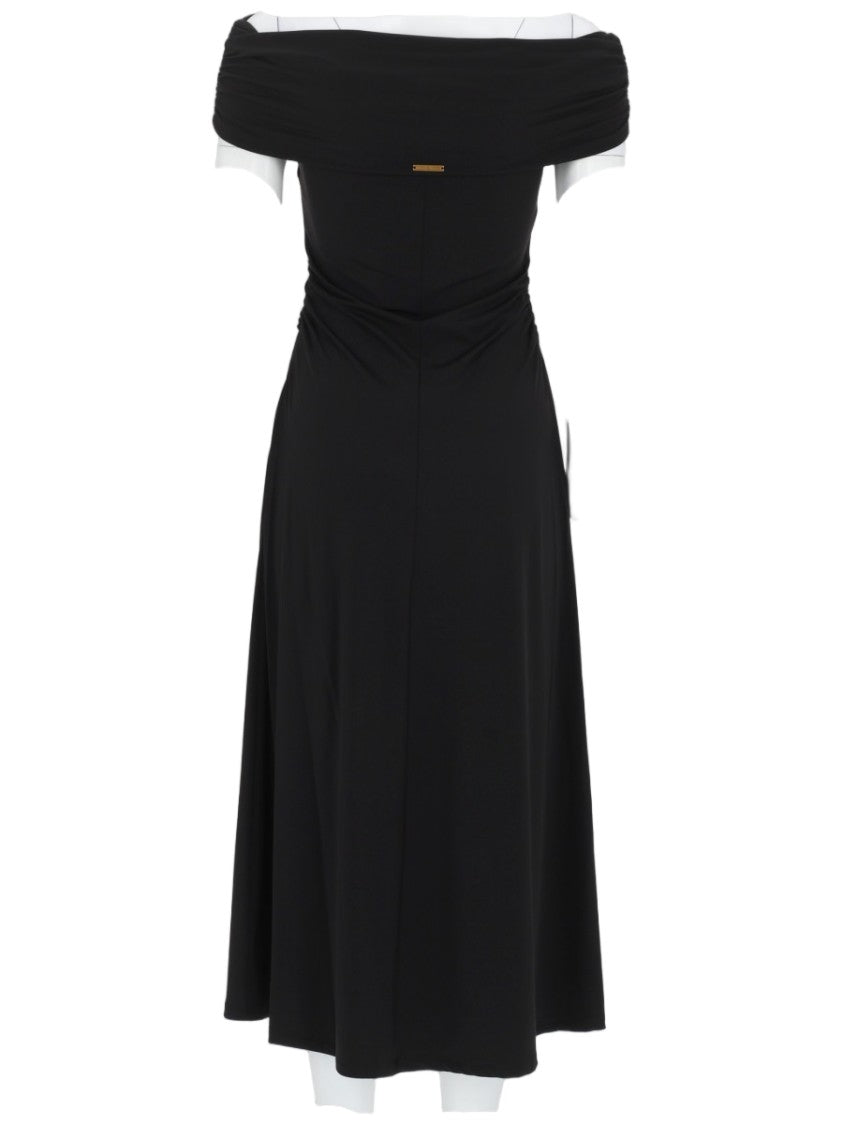 Michael Michael Kors Off-The-Shoulder Midi Dress With Draped Bodice