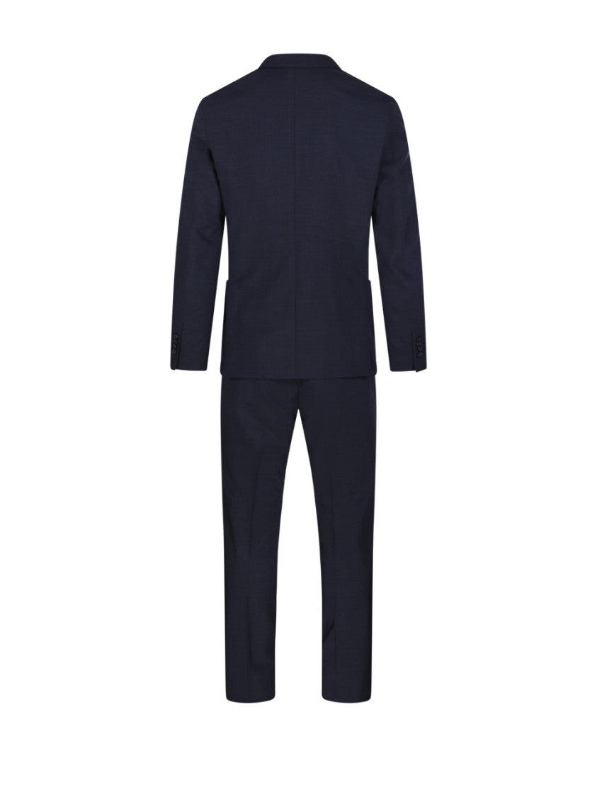 Santaniello Tailored Black Suit With Notch Lapels And Straight-Cut Trousers