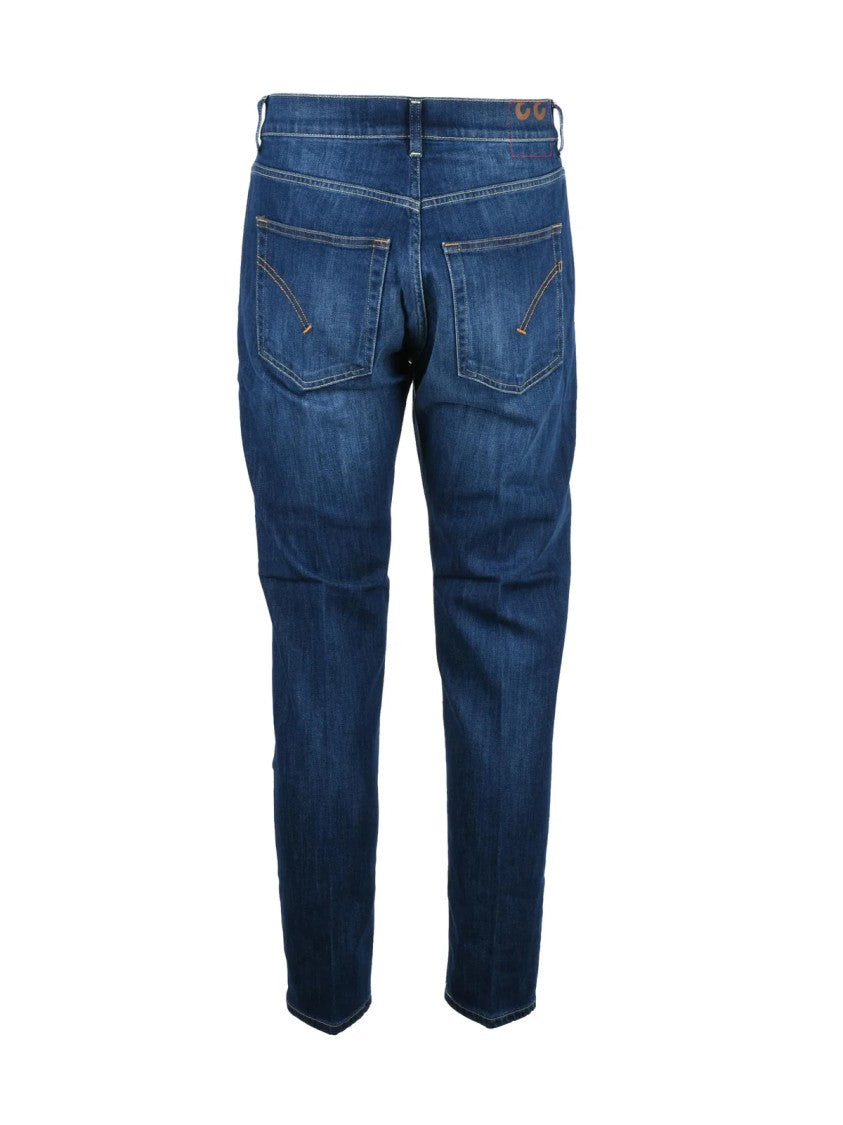 Dondup Blue Jeff Carrot Fit Stretch Jeans