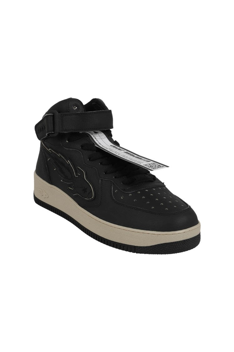 Enterprise Japan Mid-Top Sneakers With Buckle Closure