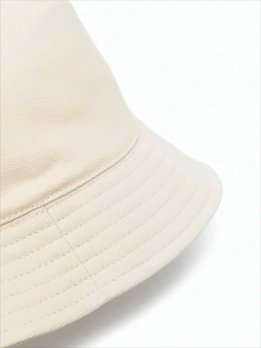 Isabel Marant Light Beige Cotton Bucket Hat With Embroidered Logo