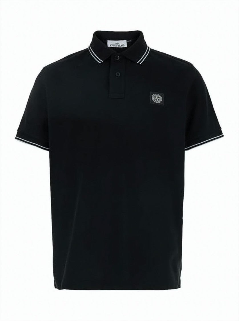 Stone Island Short-Sleeve Polo Shirt With Subtle Piping