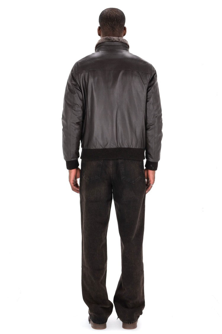 Moorer Cleros-P1 Goatskin Bomber Jacket