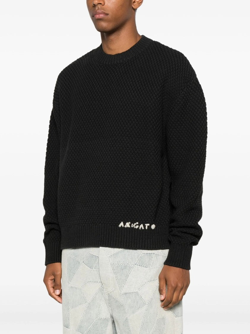 Axel Arigato Textured Knit Crew-Neck Sweater