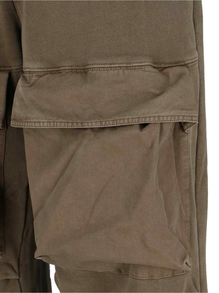 Entire Studios Green Cotton Cargo Sweatpants With Drawstring Closure