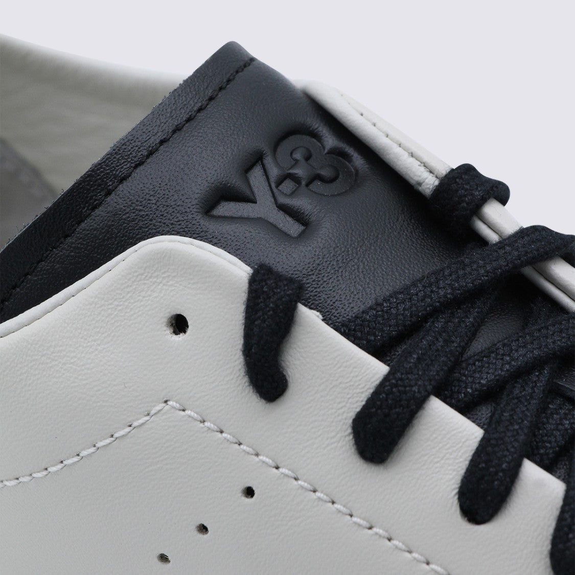 Y-3 Beige Leather Low-Top Sneakers