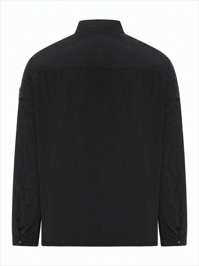 Stone Island Lightweight Black Jacket With Zipper Closure