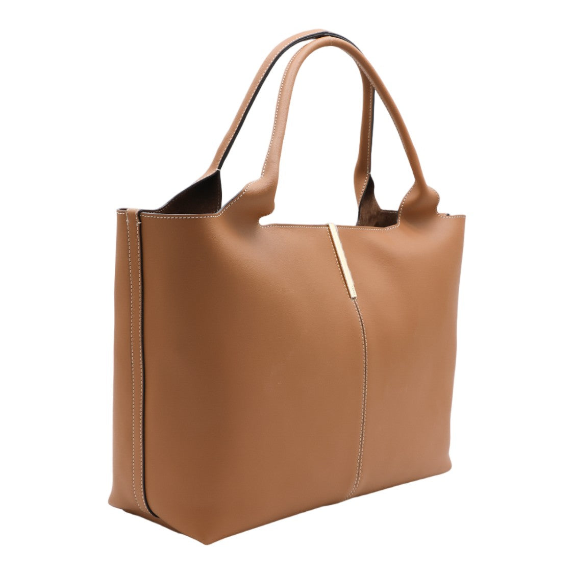 Tod's Structured Tote Bag With Metallic Bar Detail