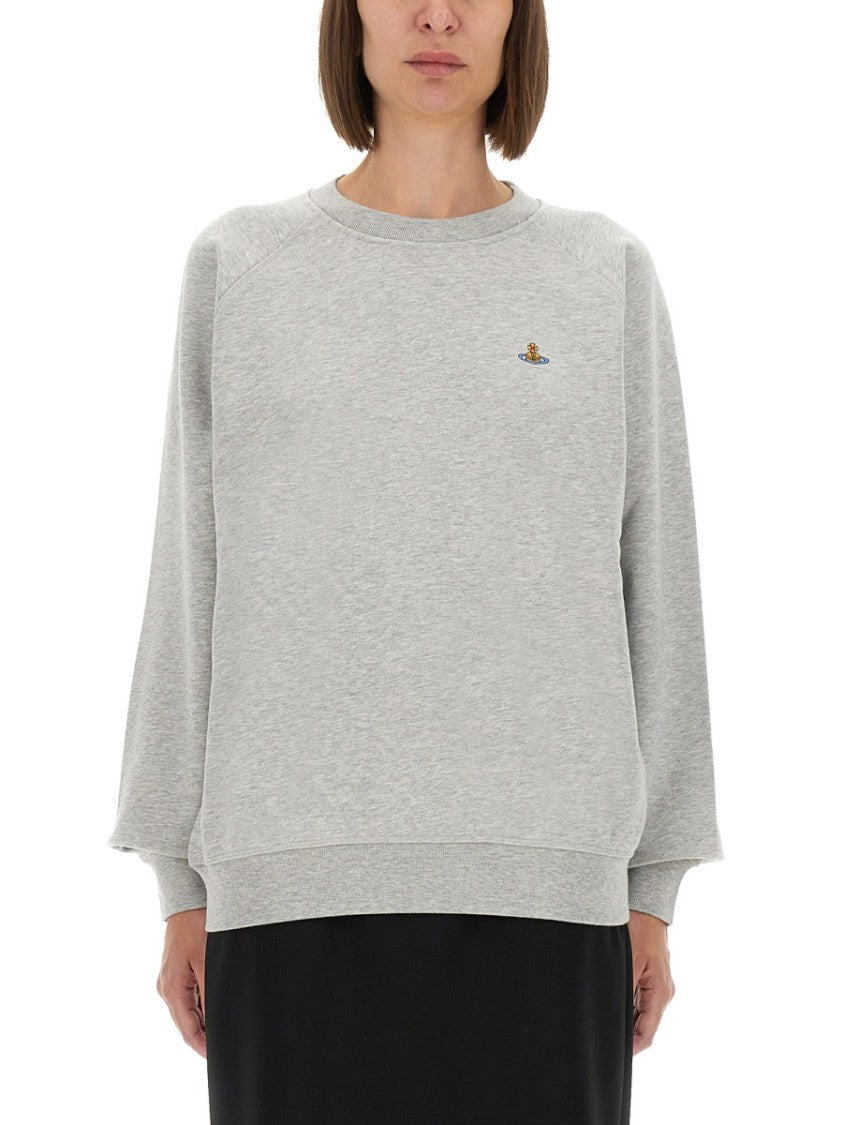 Vivienne Westwood Raglan Sleeve Grey Cotton Sweatshirt