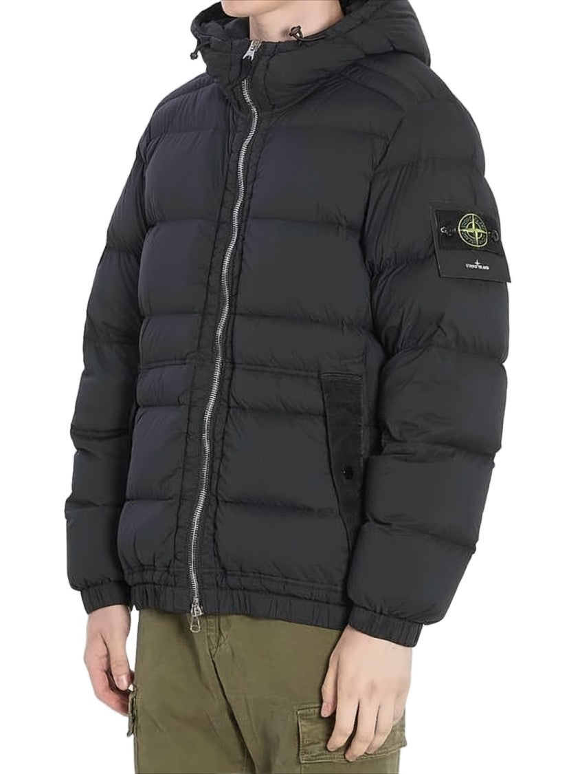 Stone Island Quilted Down Jacket With Hood