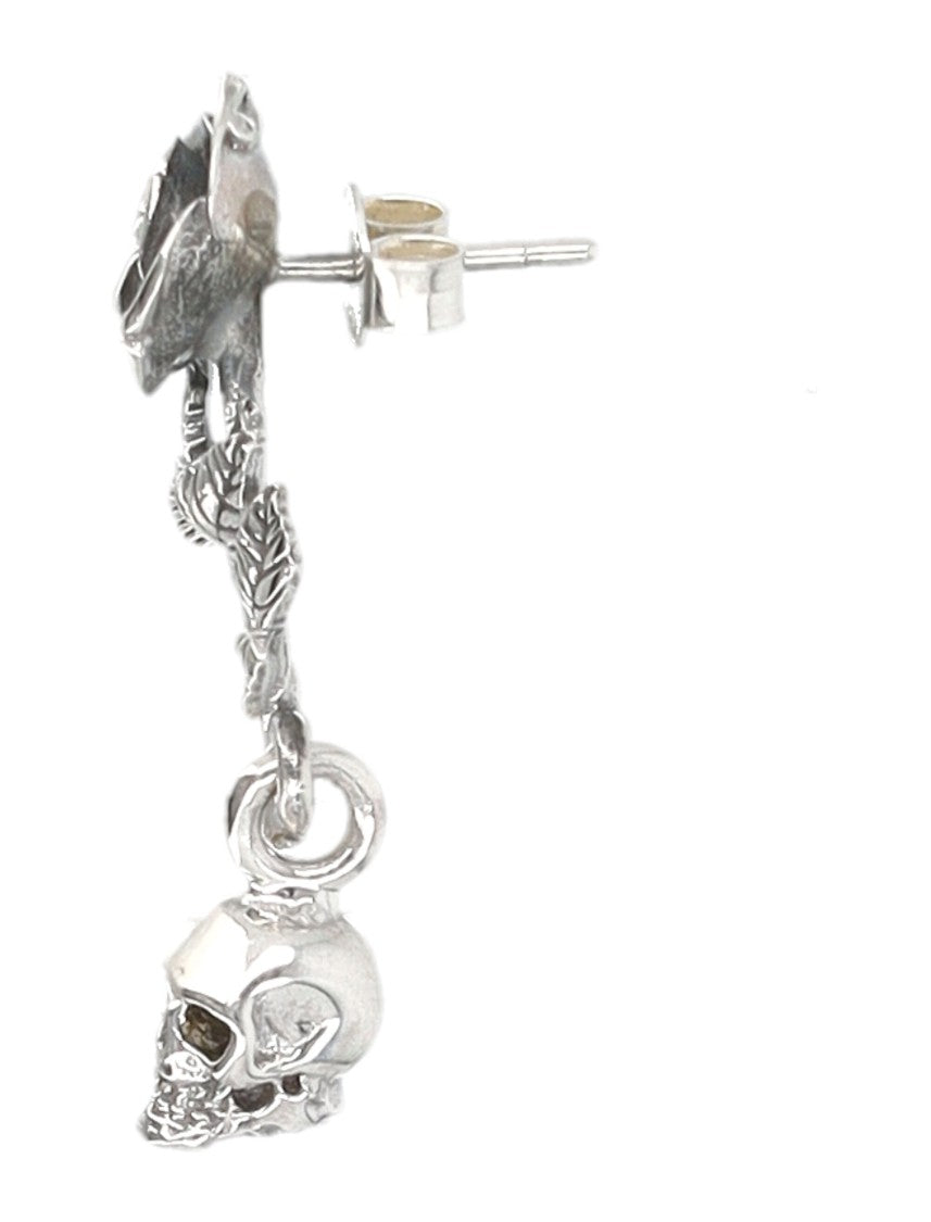 Emanuele Bicocchi Rose And Skull Earring