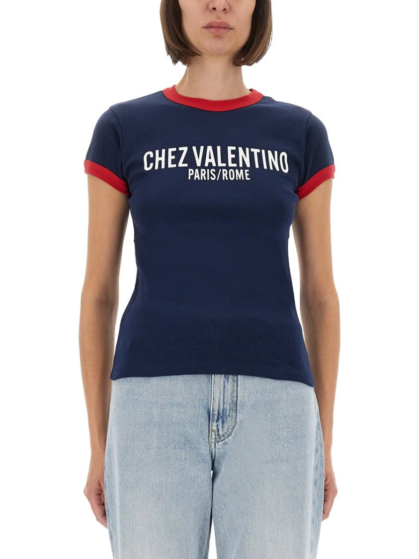 Valentino Slim-Fit Cotton Jersey T-Shirt With Contrasting Trim