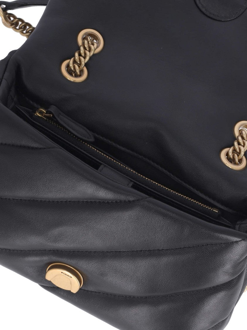 Pinko Mini Shoulder Bag With Diagonal Quilting