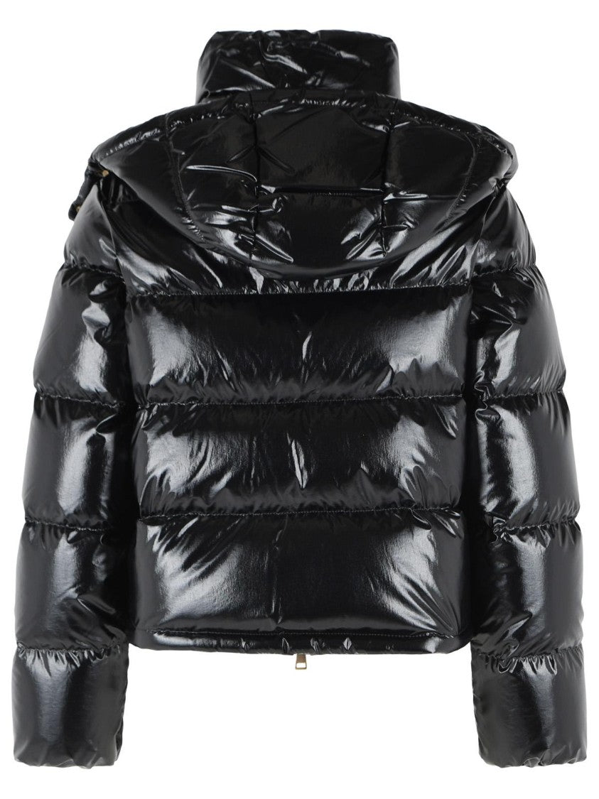Moncler 'Niveole' Glossy Black Polyamide Down Jacket