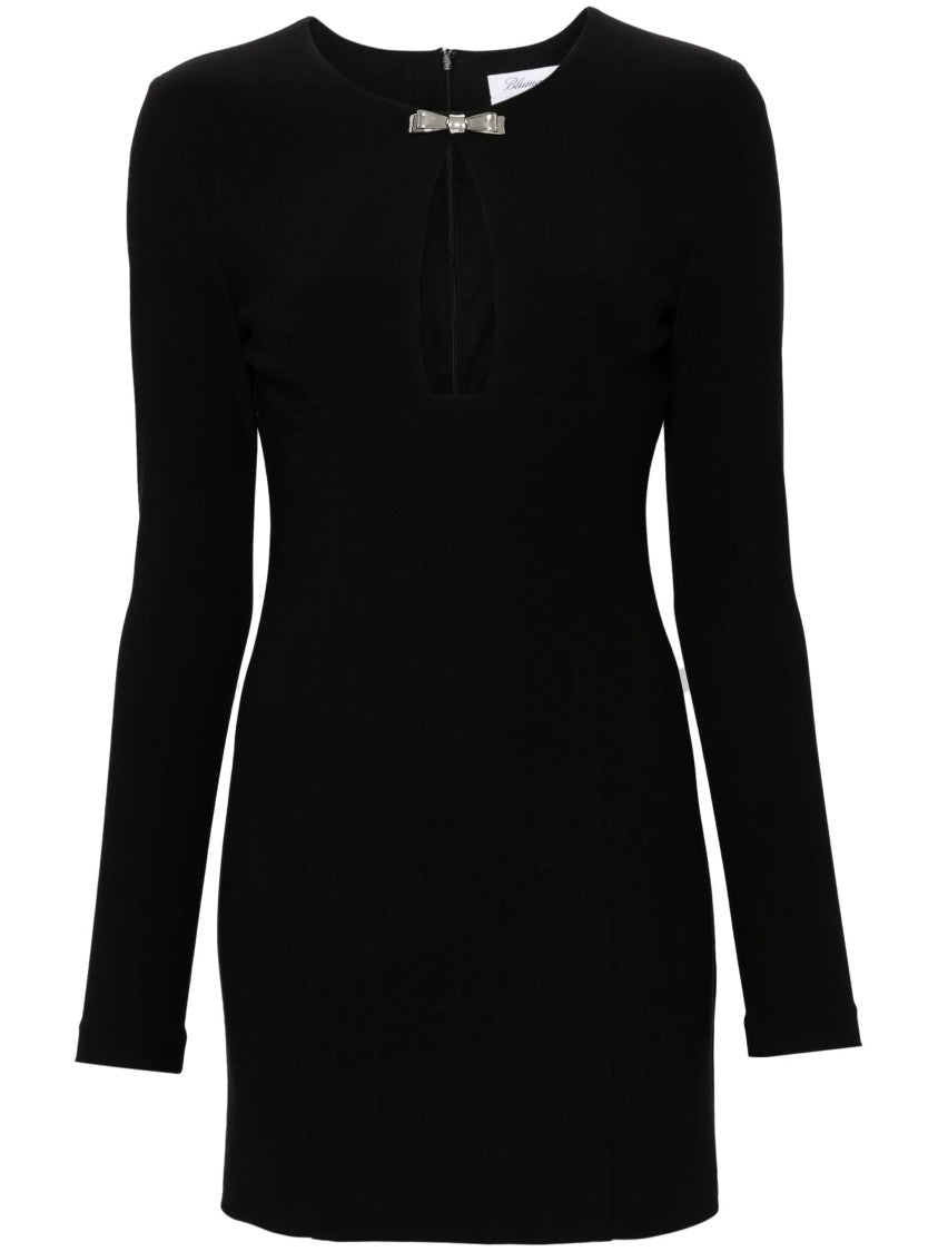 Blumarine Body-Hugging Black Jersey Mini Dress