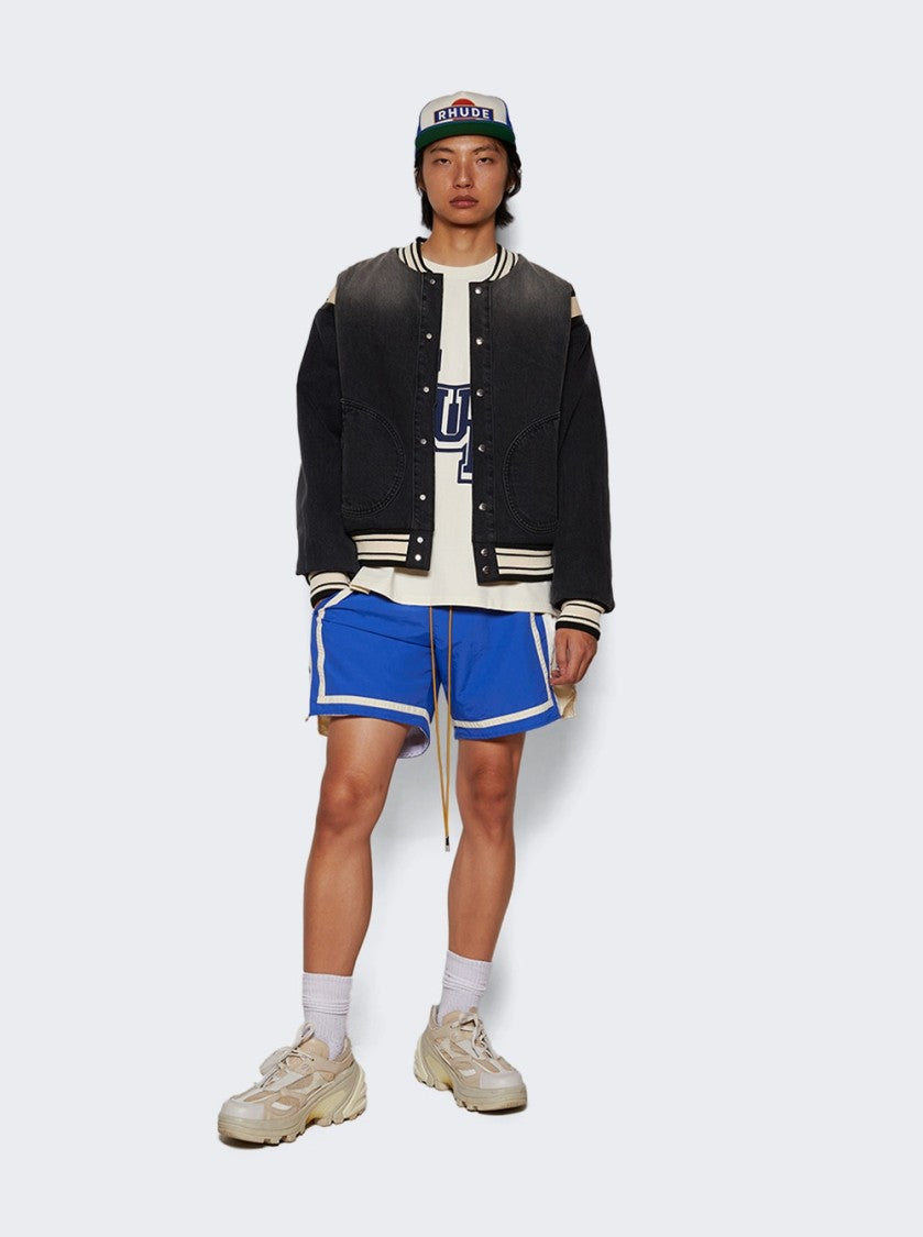 Rhude Denim Lighting Bomber Jacket Black