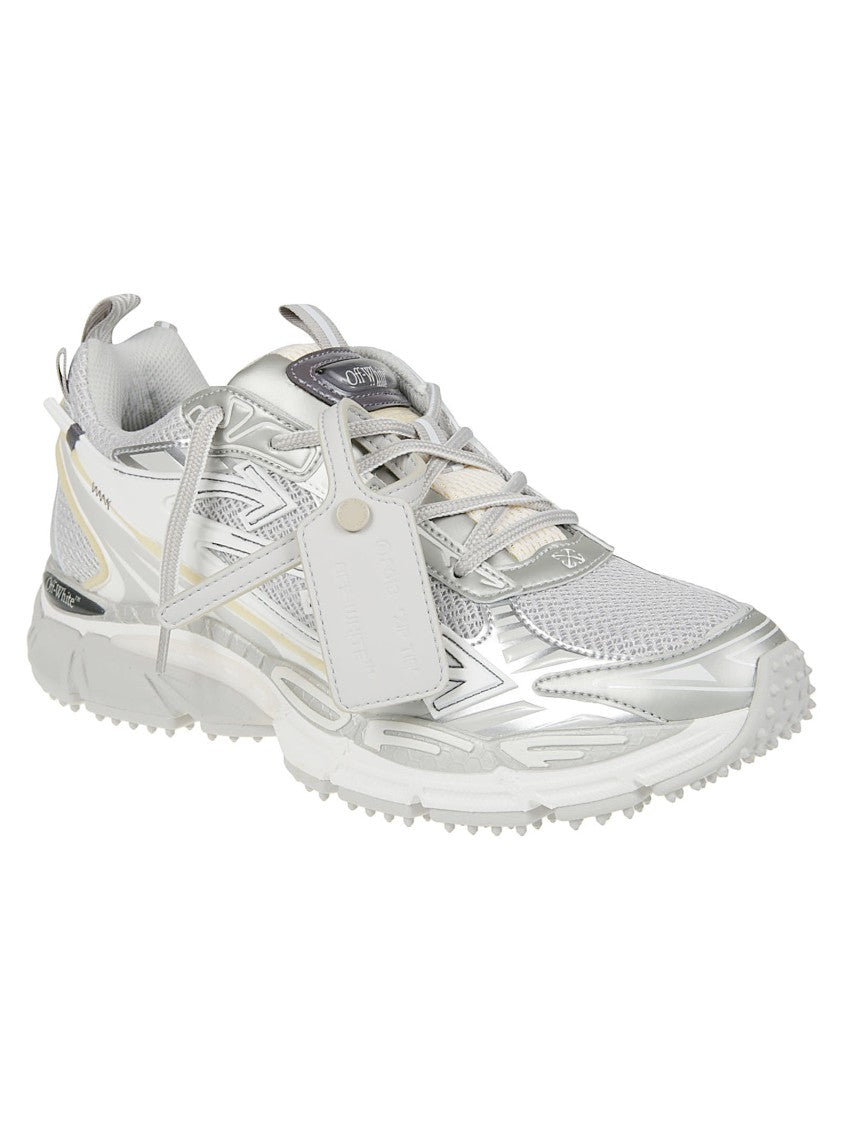 Off-White Be Right Back White Futuristic Textured Grip Sole Sneakers