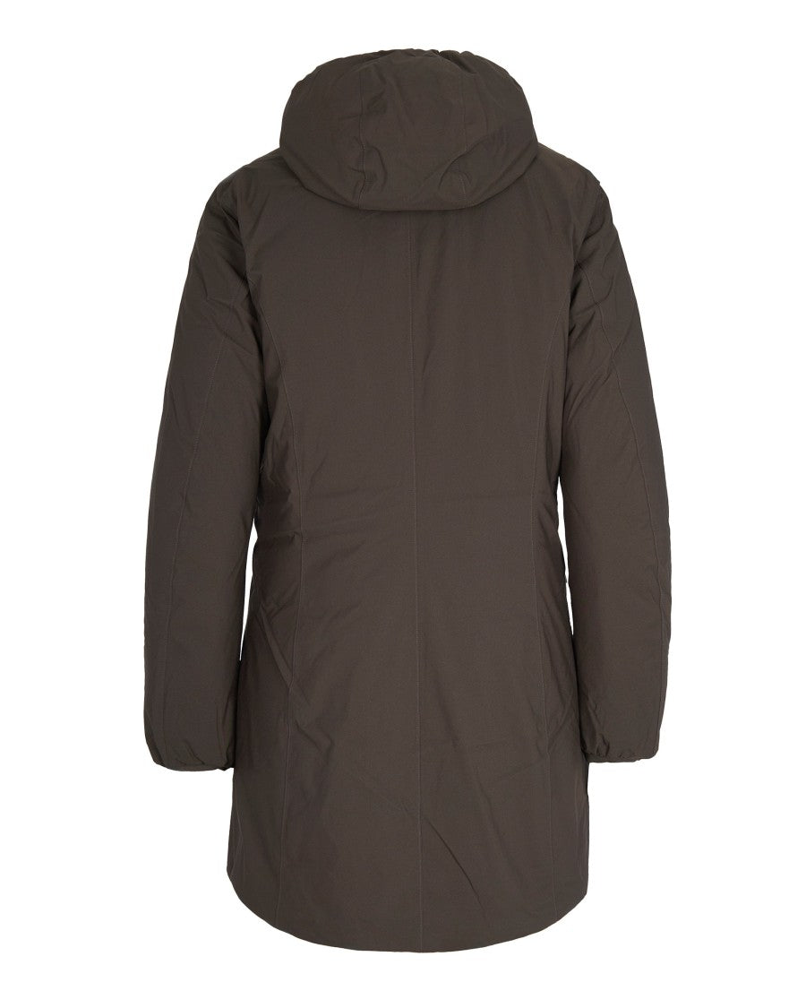 K-Way Black Olive/Green Oak Denise St Thermo Double Jacket