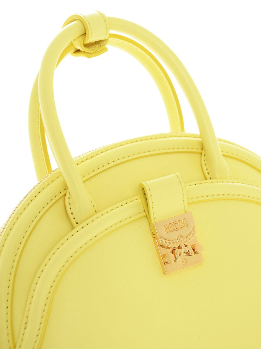 Mcm Anna Logo Plaque Tote Bag