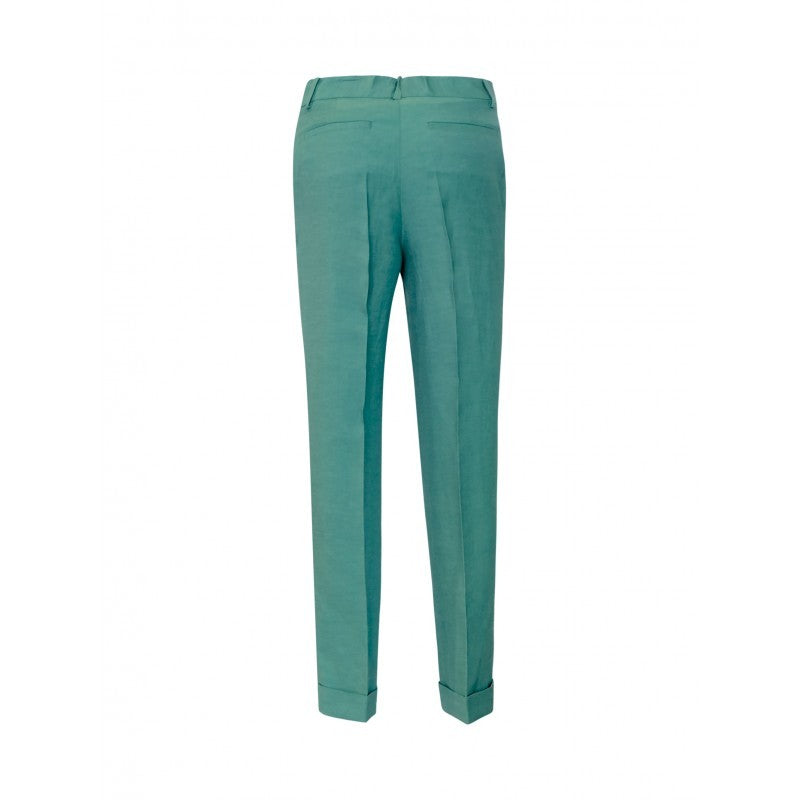 P.A.R.O.S.H. Parosh D232443 068 Raisa25 Green Viscose Pants