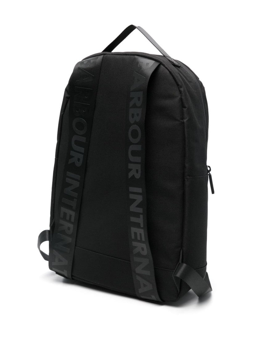 Barbour Knockhill Essential Black Nylon Backpack