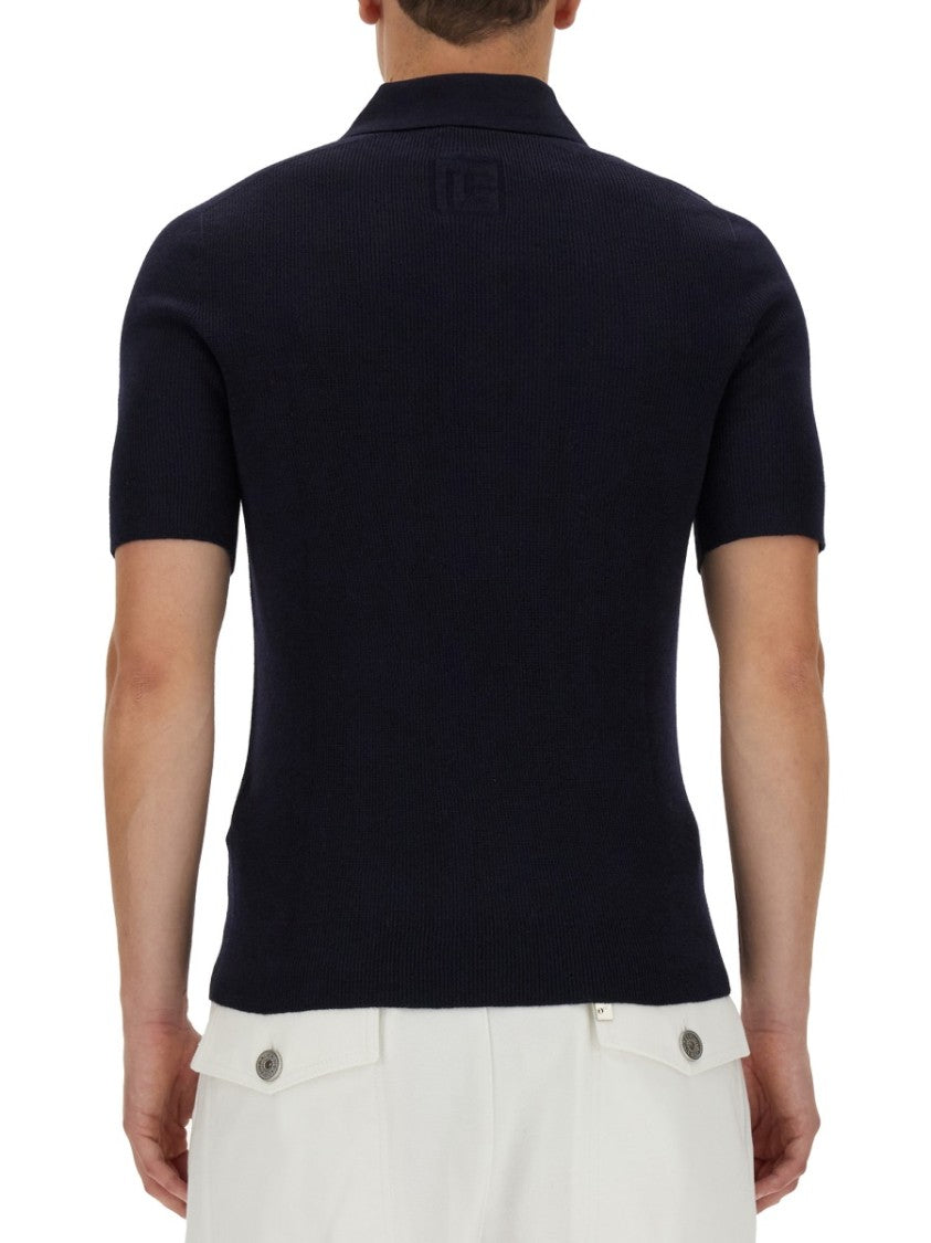 Balmain Regular Fit Black Polo