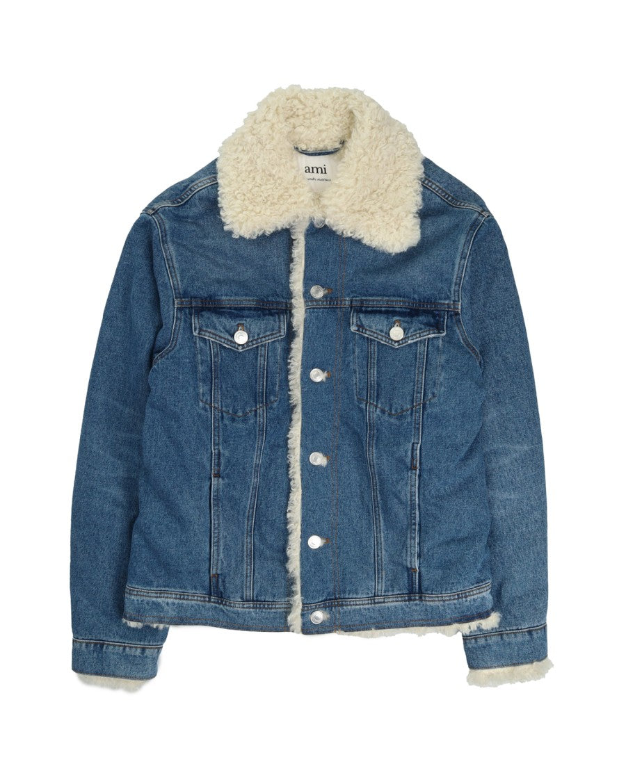 Ami Indigo Denim Trucker Jacket