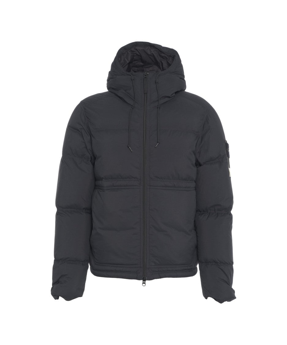 Stone Island Quilted Puffer Jacket With Adjustable Hood