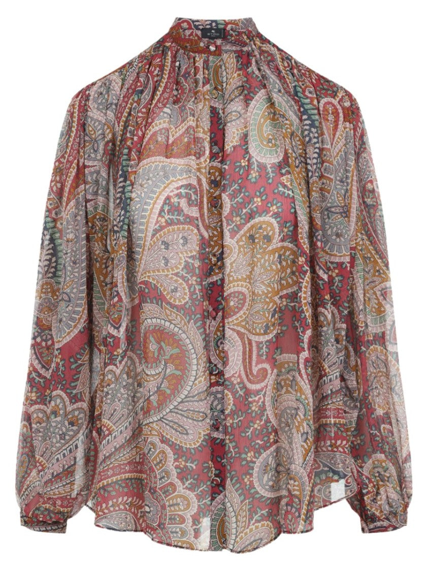 Etro Multicolor Paisley Silk Blouse