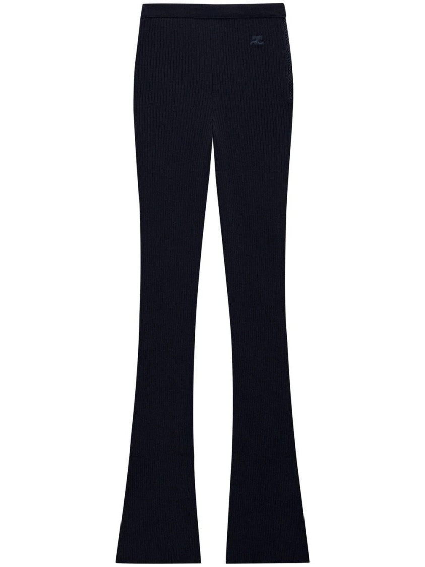Courrèges Rib Knit Flare Pants
