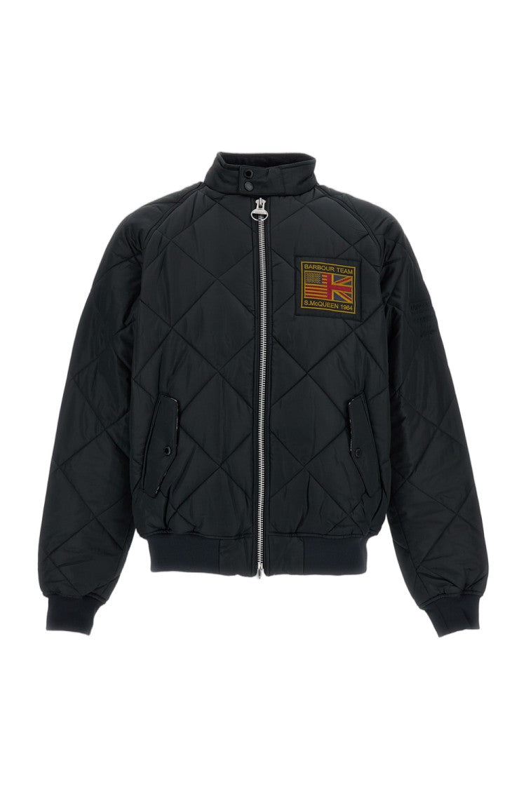 Barbour Black Merchant Box-Quilted Zip Jacket
