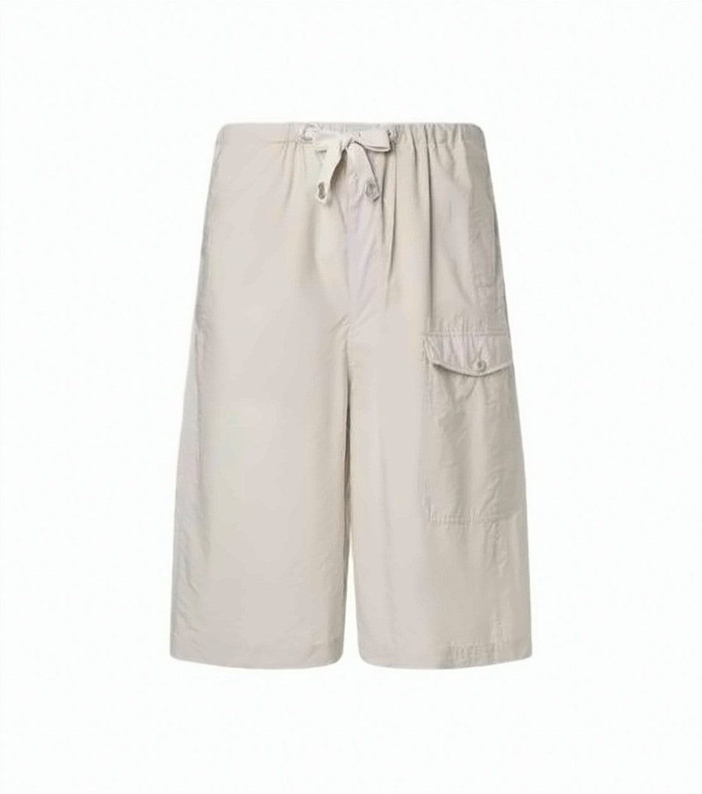 Lemaire Relaxed Fit Neutral Shorts With Flap Pocket