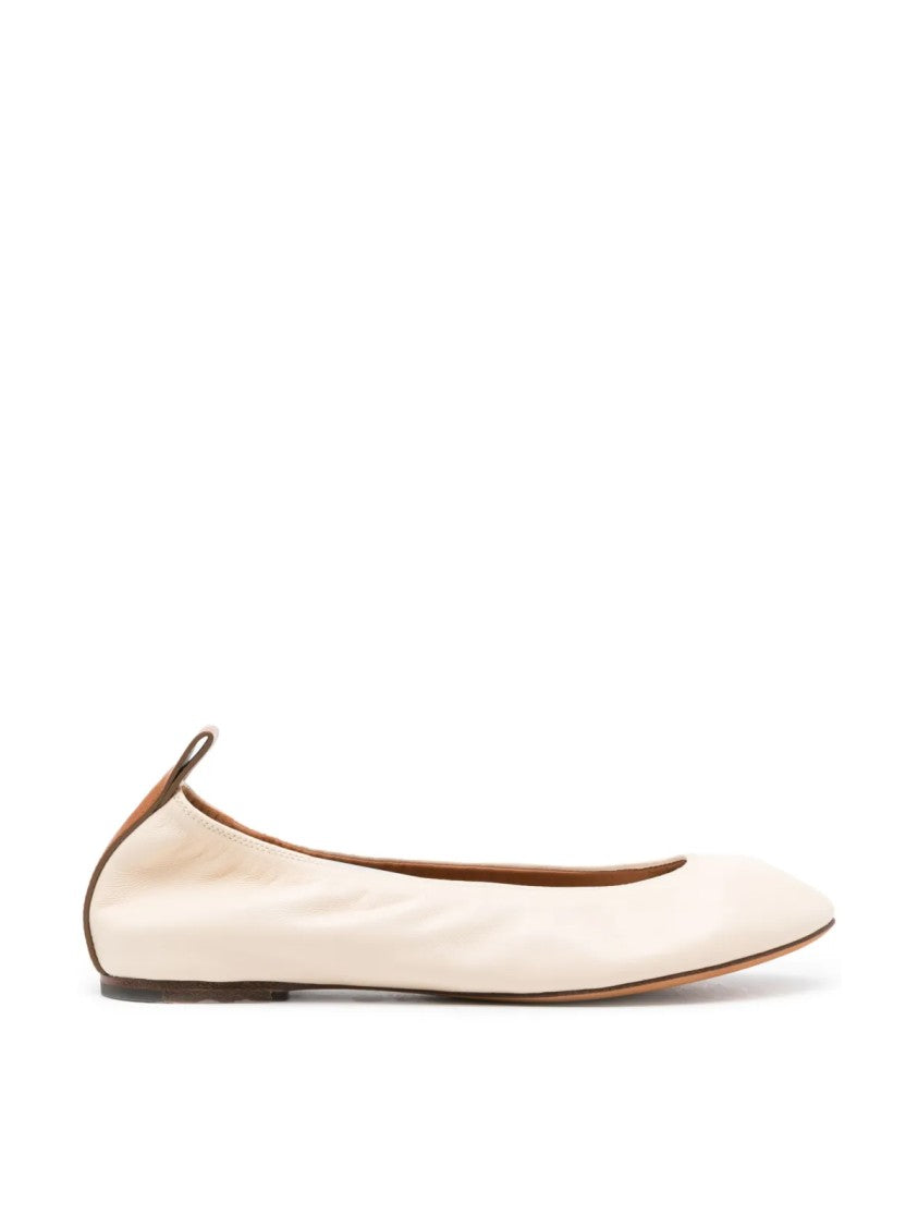 Lanvin The Nappa Leather Logo Ballerina Flat