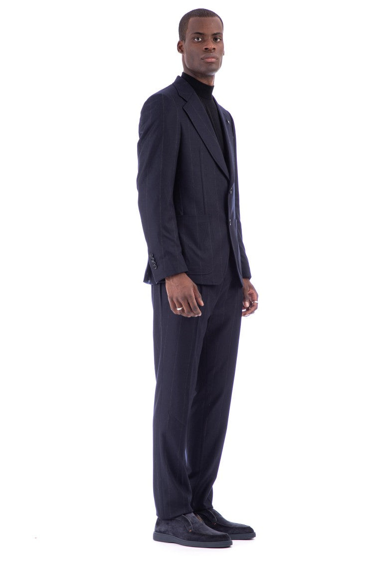 Lardini Pinstripe Wool-Cashmere Loro Piana Suit Attitude Line