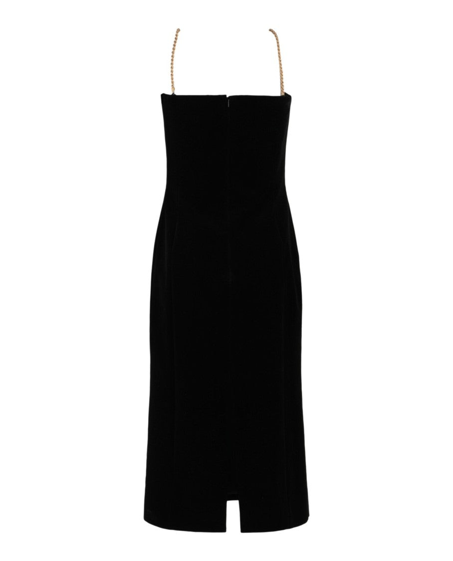 Ferragamo Midi Tube Dress With Twisted Chain Straps