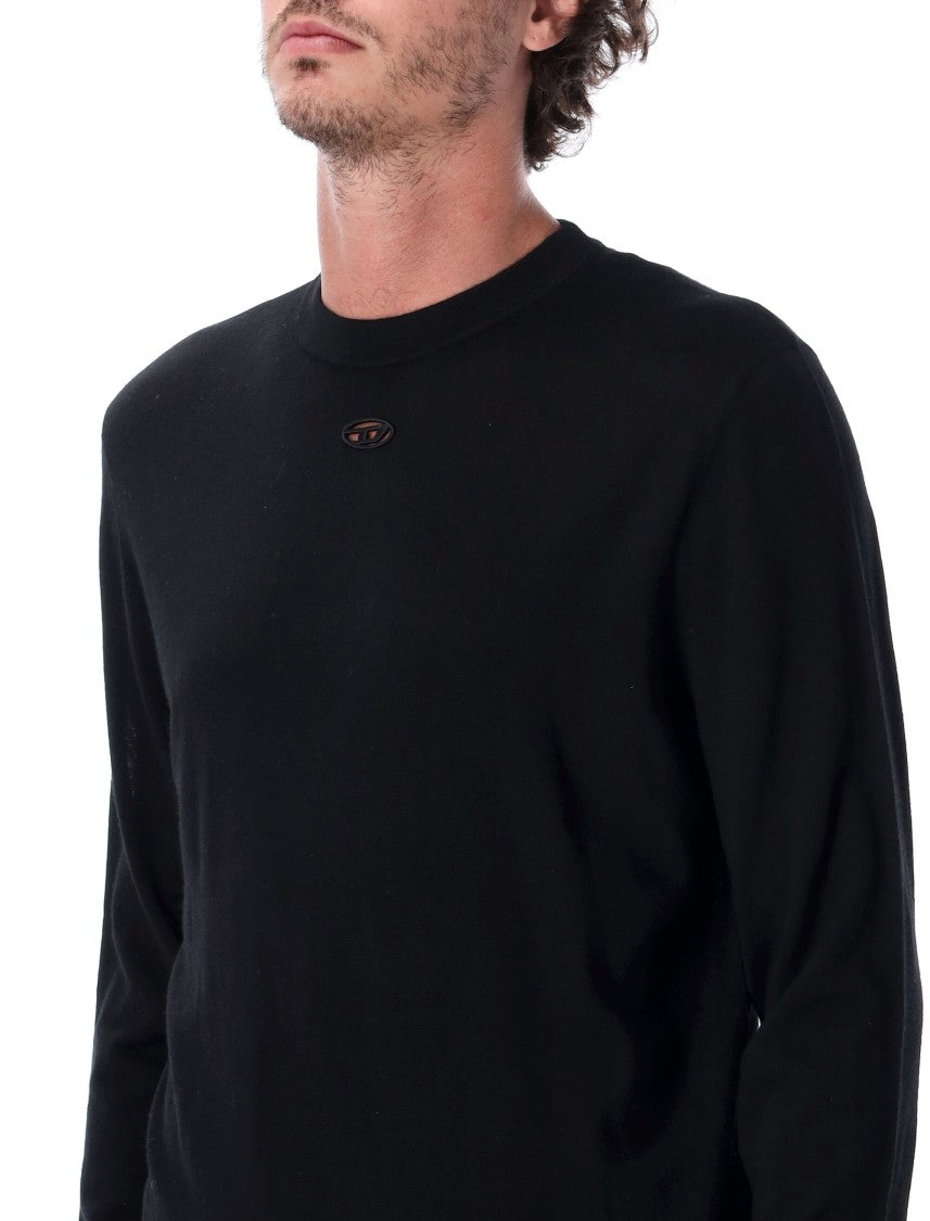 Diesel Minimalist Ribbed Knit Crewneck Sweater