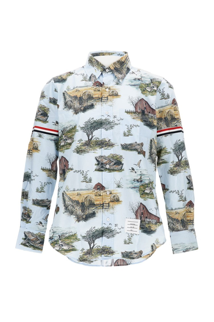 Thom Browne Graphic Straight Fit Shirt