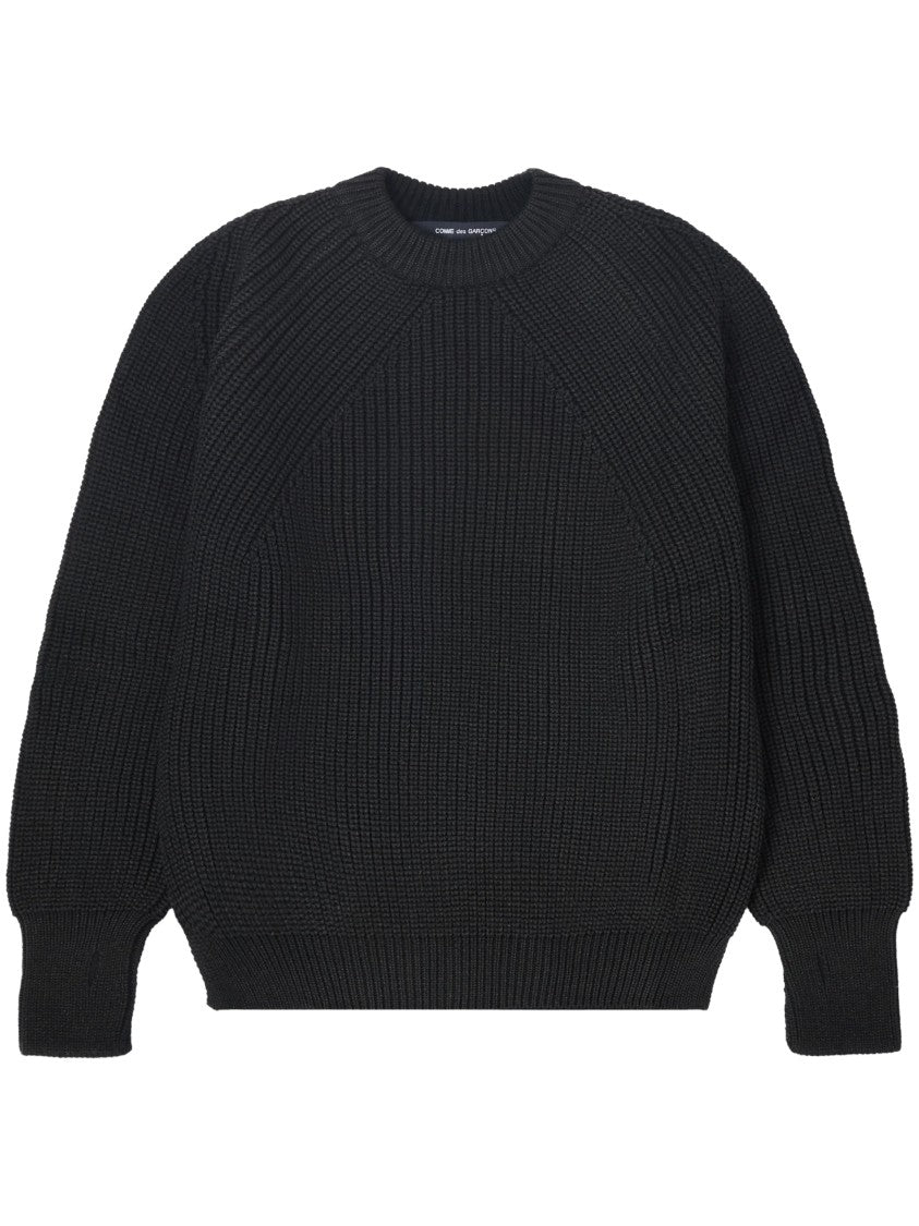 Comme Des Garçons Chunky Knit Ribbed Relaxed-Fit Sweater