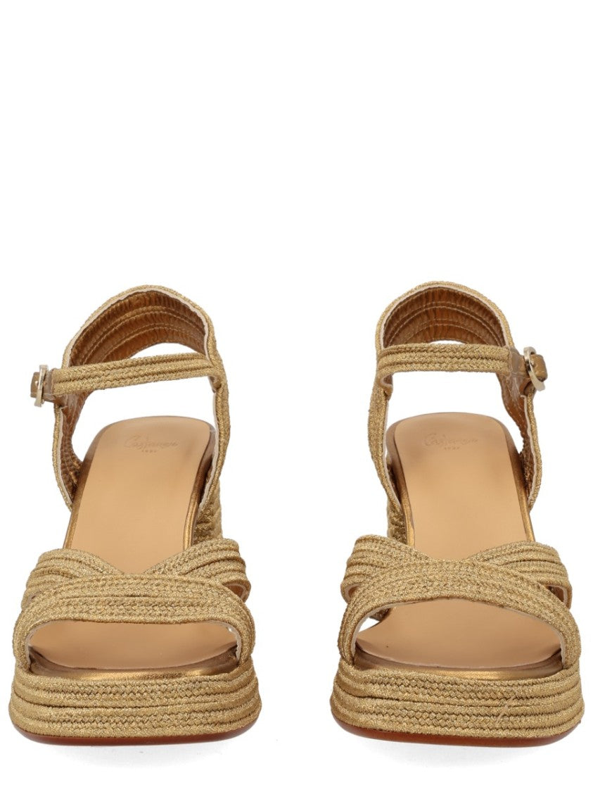 Castaner Braided Block Heel Espadrille Sandals