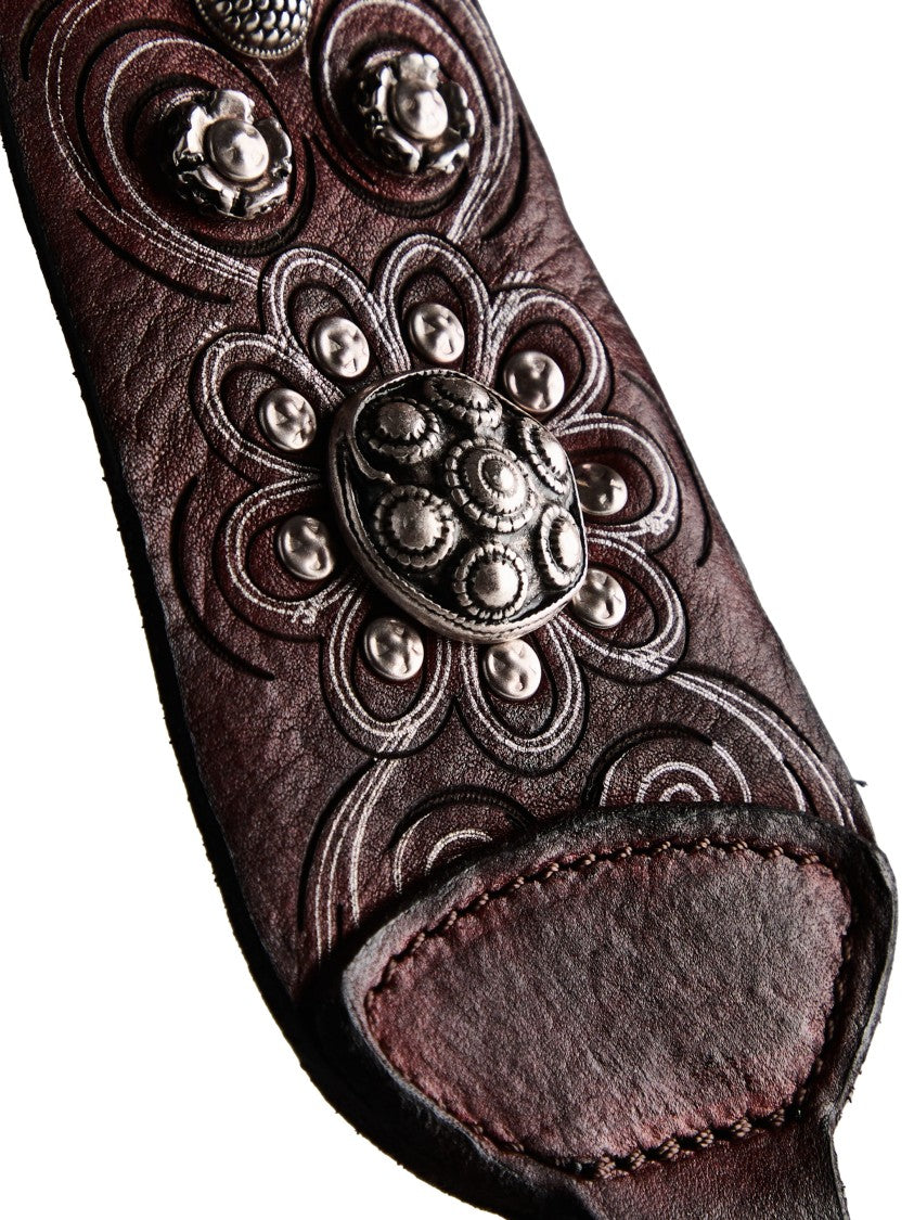 Campomaggi Woven Leather Shoulder Bag With Floral Embossing
