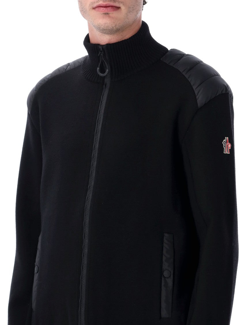 Moncler Grenoble Padded Wool Zip-Up Cardigan