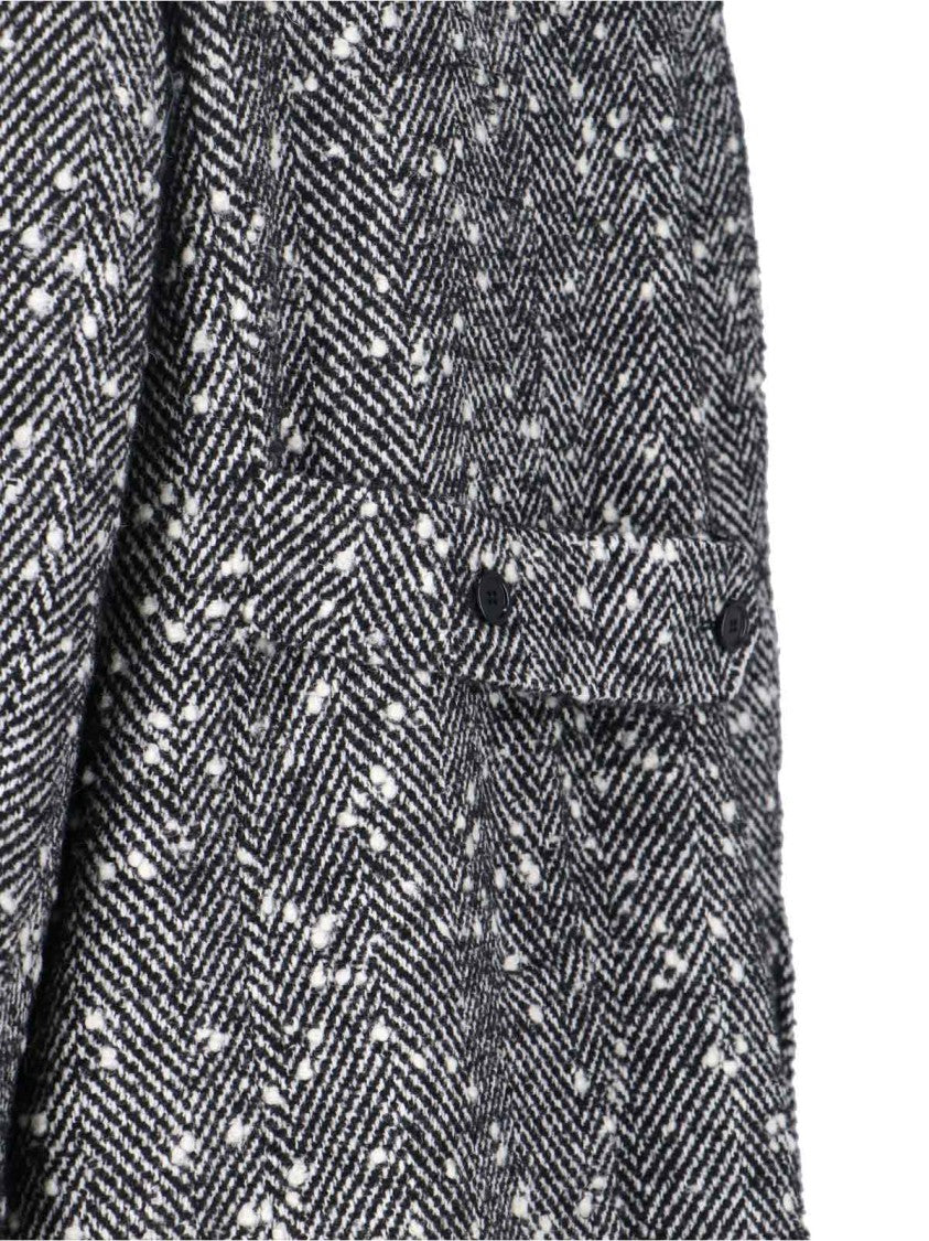 Dolce & Gabbana Double-Breasted Coat – Multicolor