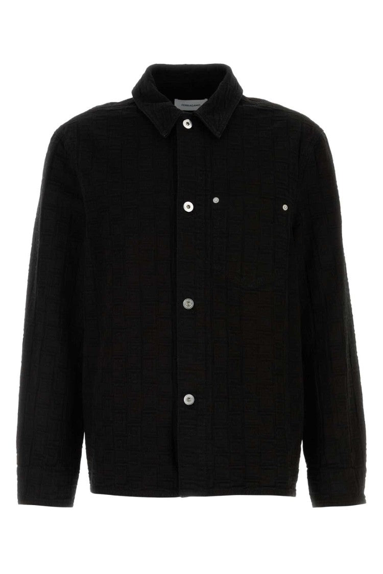 Salvatore Ferragamo Black Denim Shirt