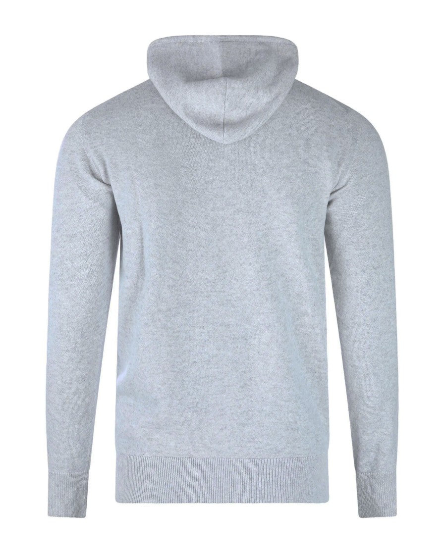 Eleventy Cashmere Full-Zip Hoodie With Suede Drawstring Accents